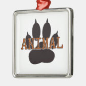 Ornement En Métal Empreinte de patte d'animal noir (Gauche)