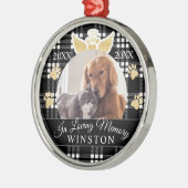 Ornement En Métal En photo noire affectueuse de mémorial d'animal (Gauche)