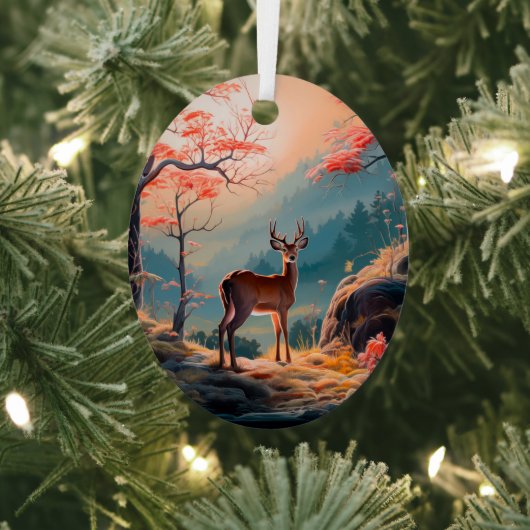 Ornement En Métal Enchanter la conception de la forêt de cerfs d'aut (Insitu)