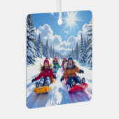 Ornement En Métal Enfants Dormir Noël d'hiver (Avant droite)