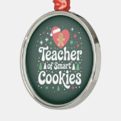 Ornement En Métal Enseignant De Noël Des Cookies Intelligents (Gauche)