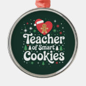 Ornement En Métal Enseignant De Noël Des Cookies Intelligents (Devant)