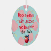 Ornement En Métal Enseignant Noël "Deck the Halls" (Avant droite)