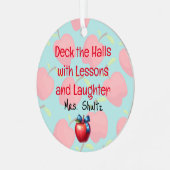 Ornement En Métal Enseignant Noël "Deck the Halls" (Avant gauche)