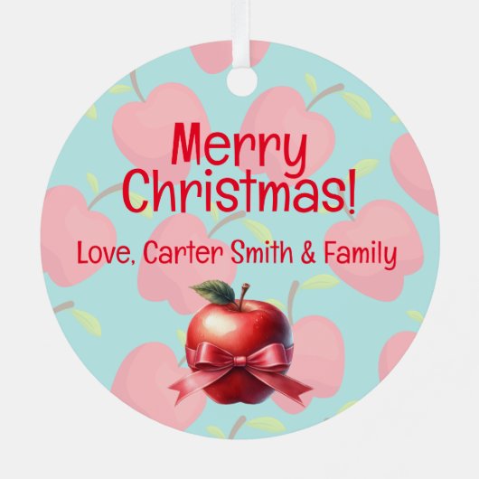 Ornement En Métal Enseignant Noël "Deck the Halls" (Verso)