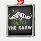 Ornement En Métal Entraînement à travers la neige (Gauche)