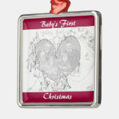 Ornement En Métal Enveloppé dans les bras de son amour (Gauche)