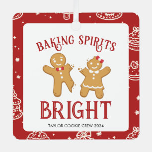 Ornement En Métal Équipe de biscuits de Noël