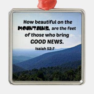Ornement En Métal Esaïe 52:7 Comme les montagnes sont belles