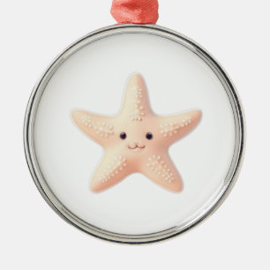 Ornement En Métal Étoile de mer rose mignonne