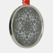 Ornement En Métal Étoile kaléidoscopique décorative gris argent anti (Droite)