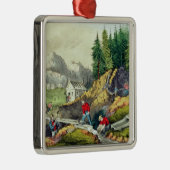 Ornement En Métal Extraction de l'or en Californie (Droite)