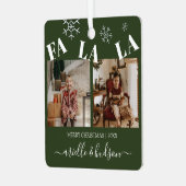 Ornement En Métal Fa La La 2 Photo Noël (Avant gauche)