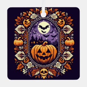 Ornement En Métal Fair Isle/Colorwork Vintage Halloween/automne