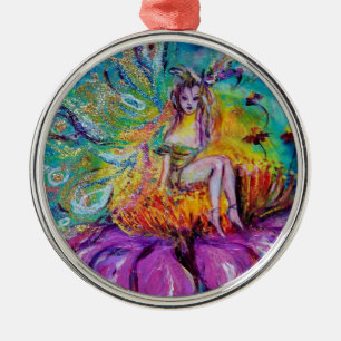 Ornement En Métal FAIRY IN NIGHT VIBRANT BLUE SAPPHIRE Gem