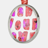 Ornement En Métal Faites votre propre coeur Art Design d'impression (Gauche)