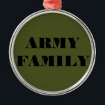 Ornement En Métal Famille de l'Armée de terre<br><div class="desc">Famille de l'Armée de terre</div>