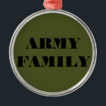 Ornement En Métal Famille de l'Armée de terre<br><div class="desc">Famille de l'Armée de terre</div>