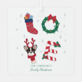 Ornement En Métal Famille Noël Boho (Verso)
