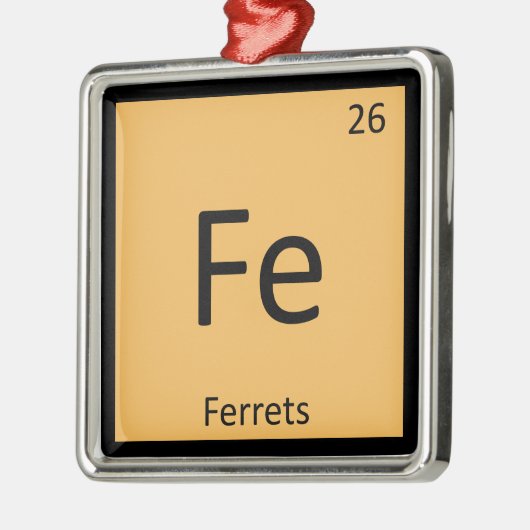 Ornement En Métal Fe - Ferrets Chimie Tableau périodique (Gauche)