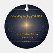 Ornement En Métal Fear Not Christmas 2026 Scripture Gold Typography (Verso)