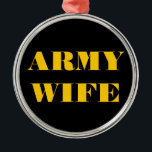 Ornement En Métal Femme de l'armée<br><div class="desc">Femme de l'armée</div>