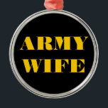 Ornement En Métal Femme de l'armée<br><div class="desc">Femme de l'armée</div>