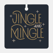 Ornement En Métal Festive Jingle et Mingle Holiday Design (Recto)