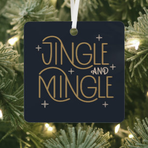 Ornement En Métal Festive Jingle et Mingle Holiday Design