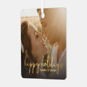 Ornement En Métal fête de bonheur or écriture de mariage (Avant gauche)