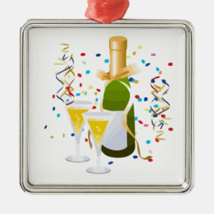 Ornement En Métal Fête de Champagne