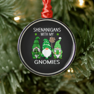 Ornement En Métal Fête de la Saint-Patrick Shamrock Chanceux Léopard