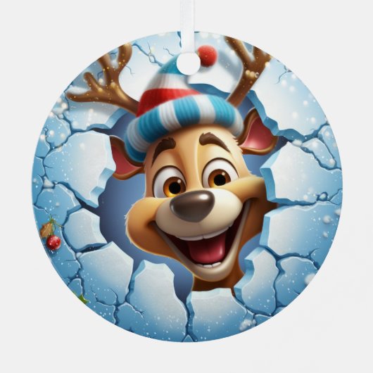 Ornement En Métal Fête de Noël en 3D (Verso)