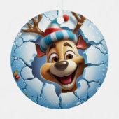 Ornement En Métal Fête de Noël en 3D (Recto)