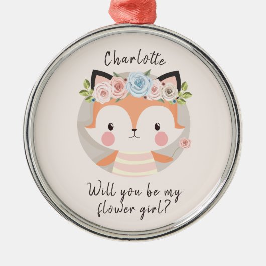 Ornement En Métal Fiche de proposition Flower Girl Fox (Devant)