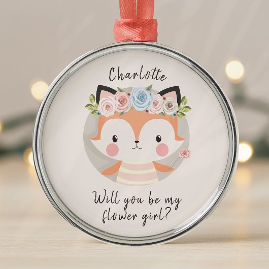 Ornement En Métal Fiche de proposition Flower Girl Fox