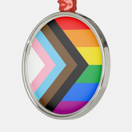 Ornement En Métal Fierté de progrès LGBTQ+ (Gauche)