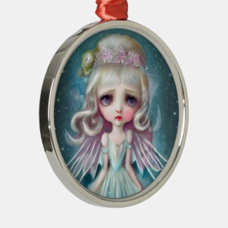 Ornement En Métal Fille Blonde Surréalisme Pop