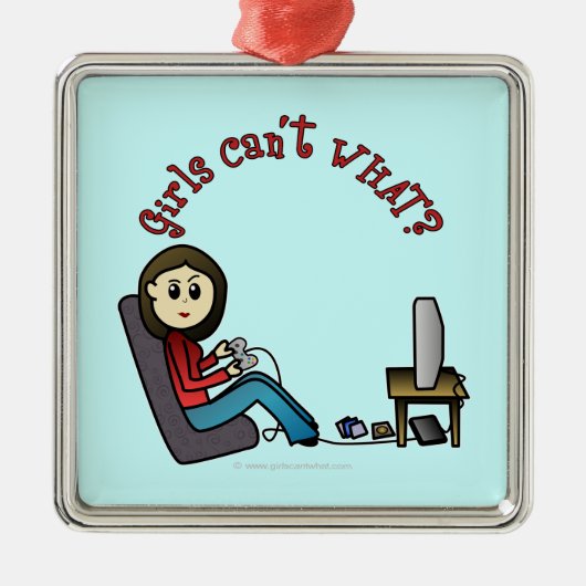 Ornement En Métal Fille des jeux légers (Devant)