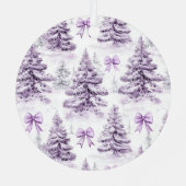 Ornement En Métal Fille violet rose rose rouge rayures Noël (Verso)