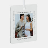 Ornement En Métal First Christmas Expecting Pregnancy Announcement (Avant droite)