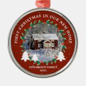 Ornement En Métal First Christmas in our new Home house photo (Devant)