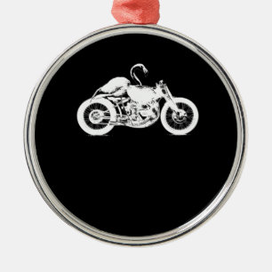 Ornement En Métal Flamant rose équitation Moto Cadeau Art Pour Biker