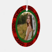 Ornement En Métal Flammes de neige personnalisées (Avant droite)