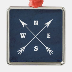 Ornement En Métal Flèches compass