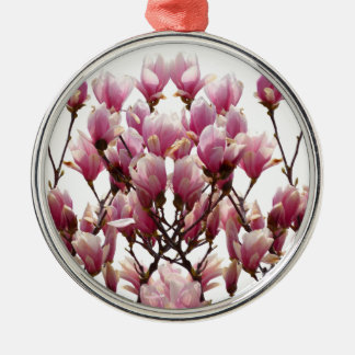 Ornement En Métal Fleur de printemps rose florissante Magnolias