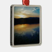 Ornement En Métal Fleur sauvage, coucher de soleil bleu (Droite)