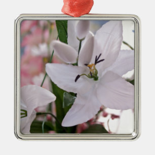 Ornement En Métal fleurs-de-lis blancs-de-mariage-flore-florale-amou