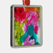 Ornement En Métal Fleurs de printemps, art abstrait aquarelle (Droite)