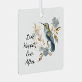 Ornement En Métal Fleurs d'Hydrangée de colibri (Avant droite)